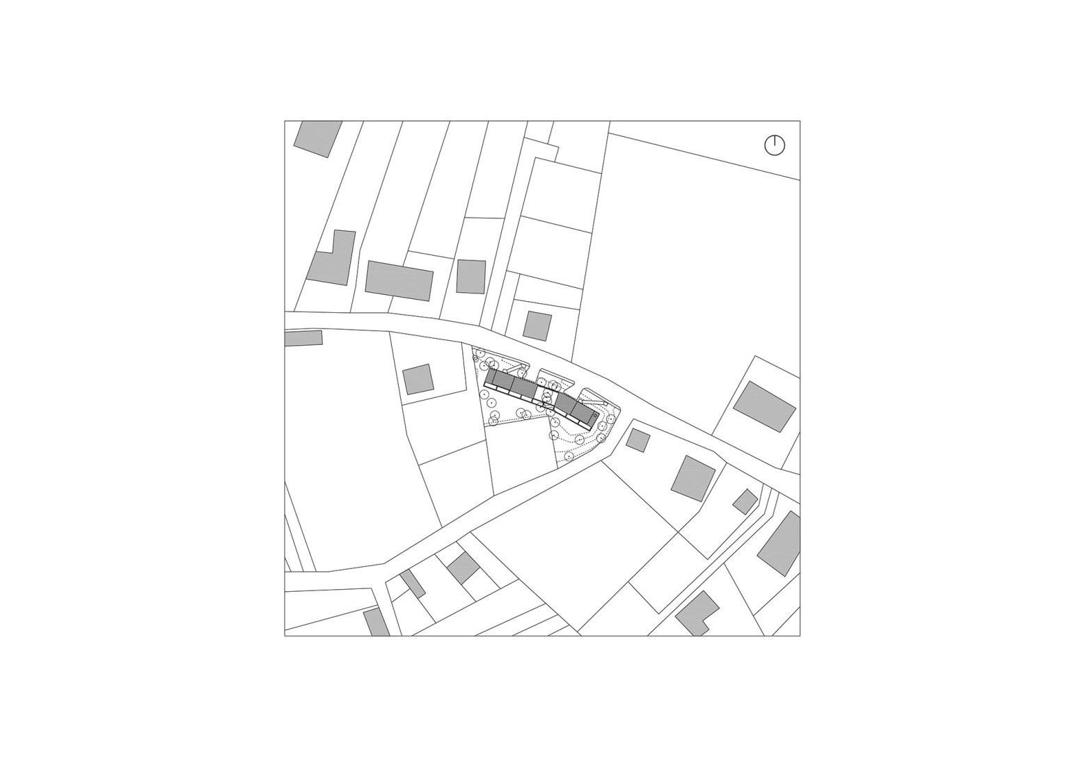 Site plan. Double Villa Bukovac by njiric+ arhitekti.
