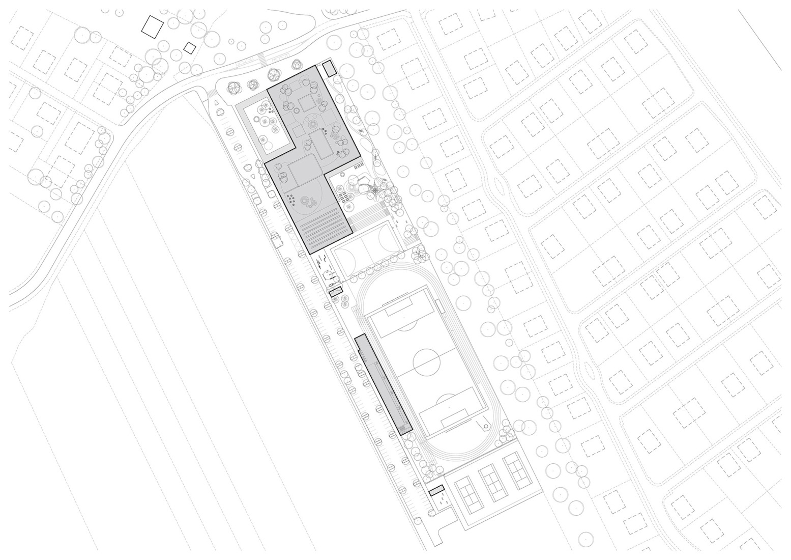 Site plan. VIDA Elementary School by OVA.