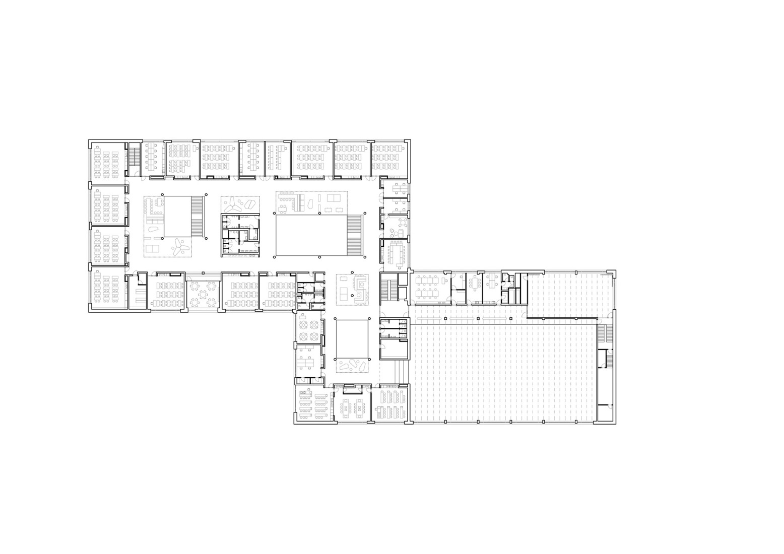 Second floor plan. VIDA Elementary School by OVA.