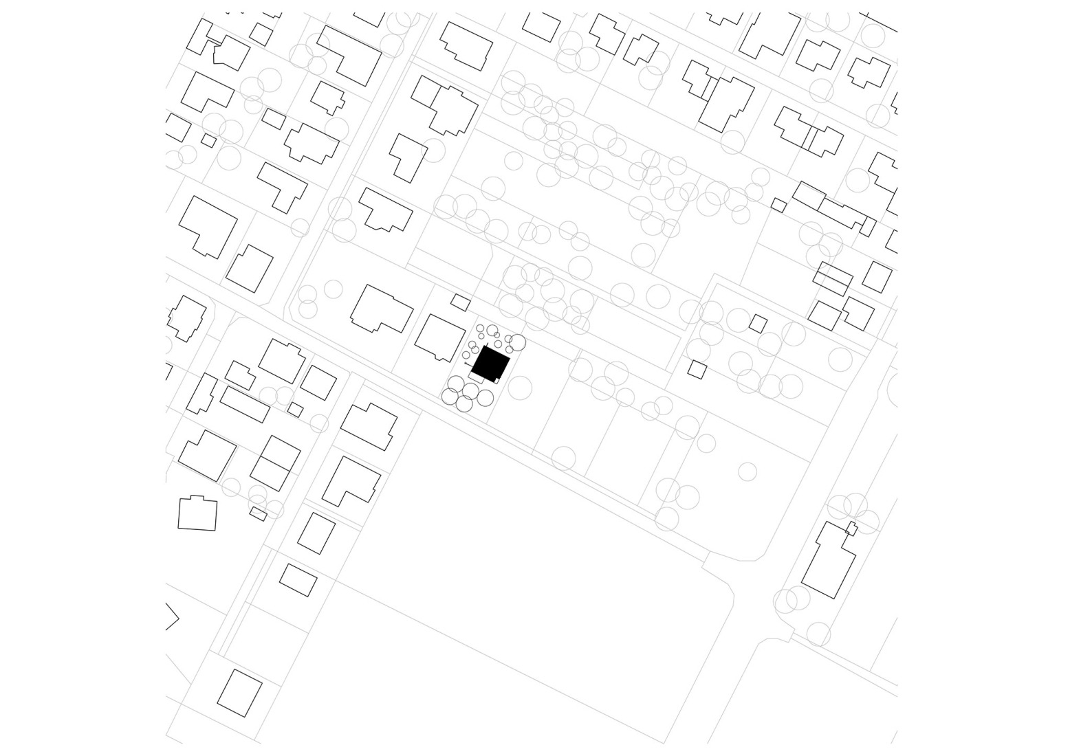 Site plan. House on the Edge of the Plain by Skupaj arhitekti.