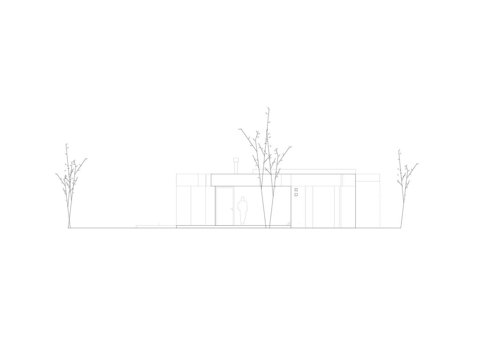 Elevation. House on the Edge of the Plain by Skupaj arhitekti.