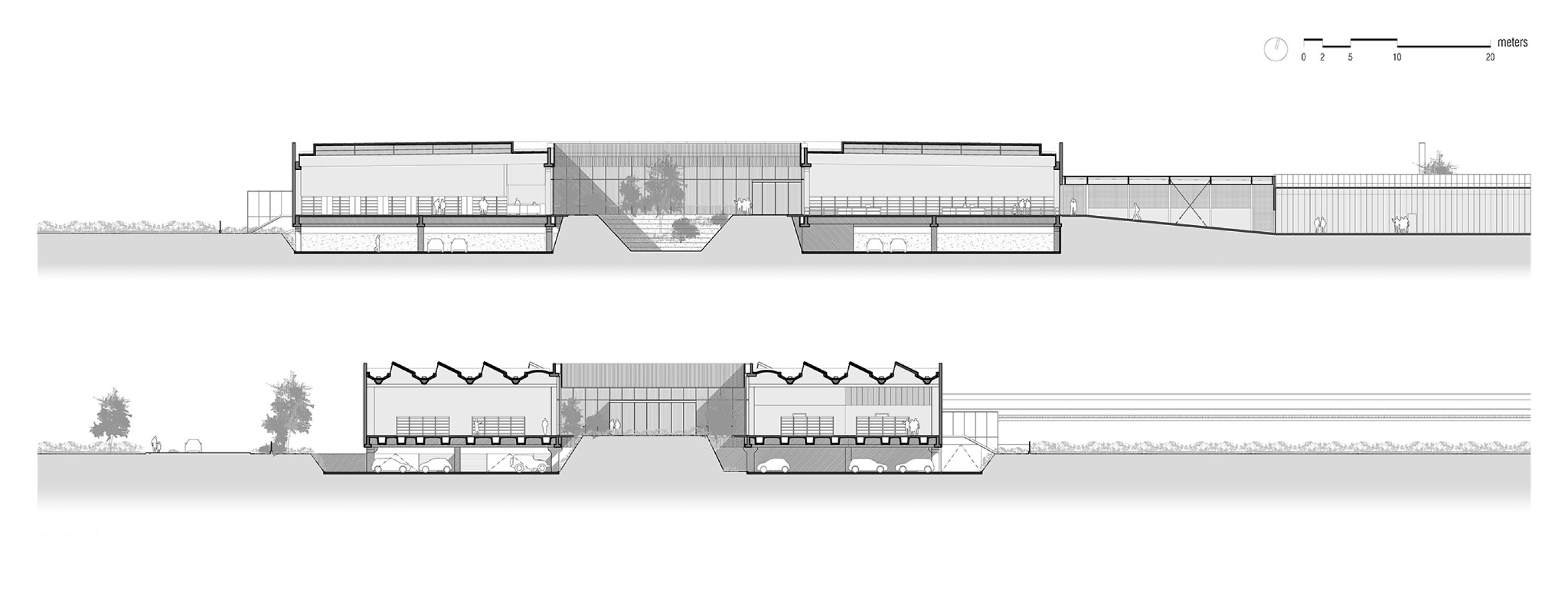 Sections of central patio. "Green Village" by Studio Bressan.
