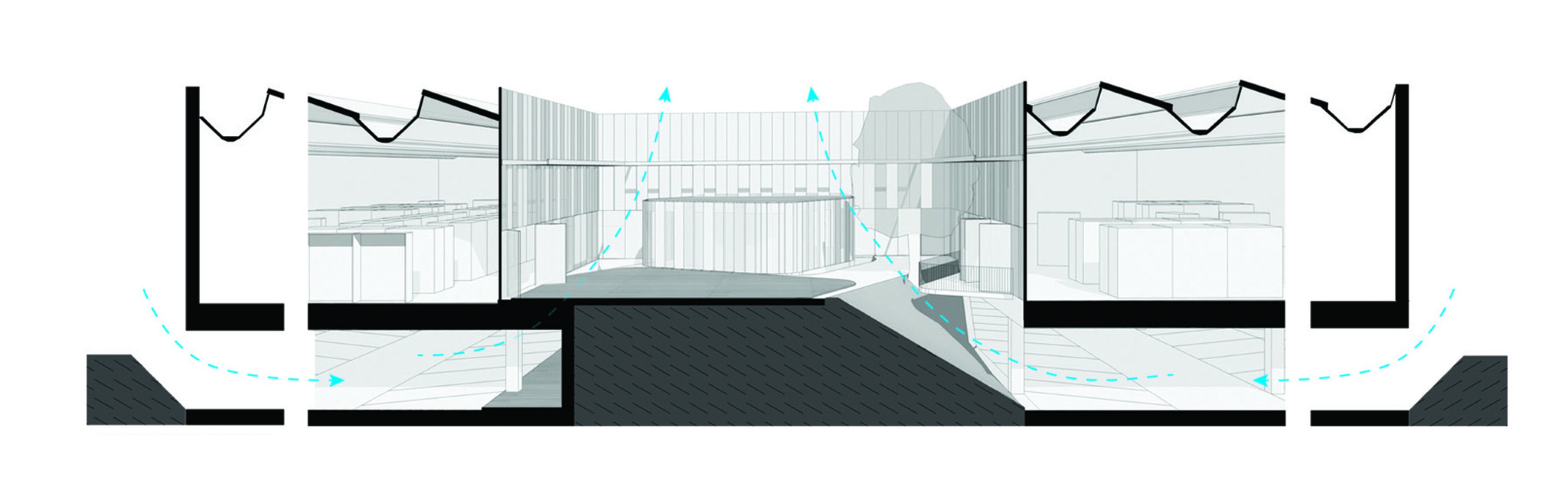 Bioclimatic section. "Green Village" by Studio Bressan.