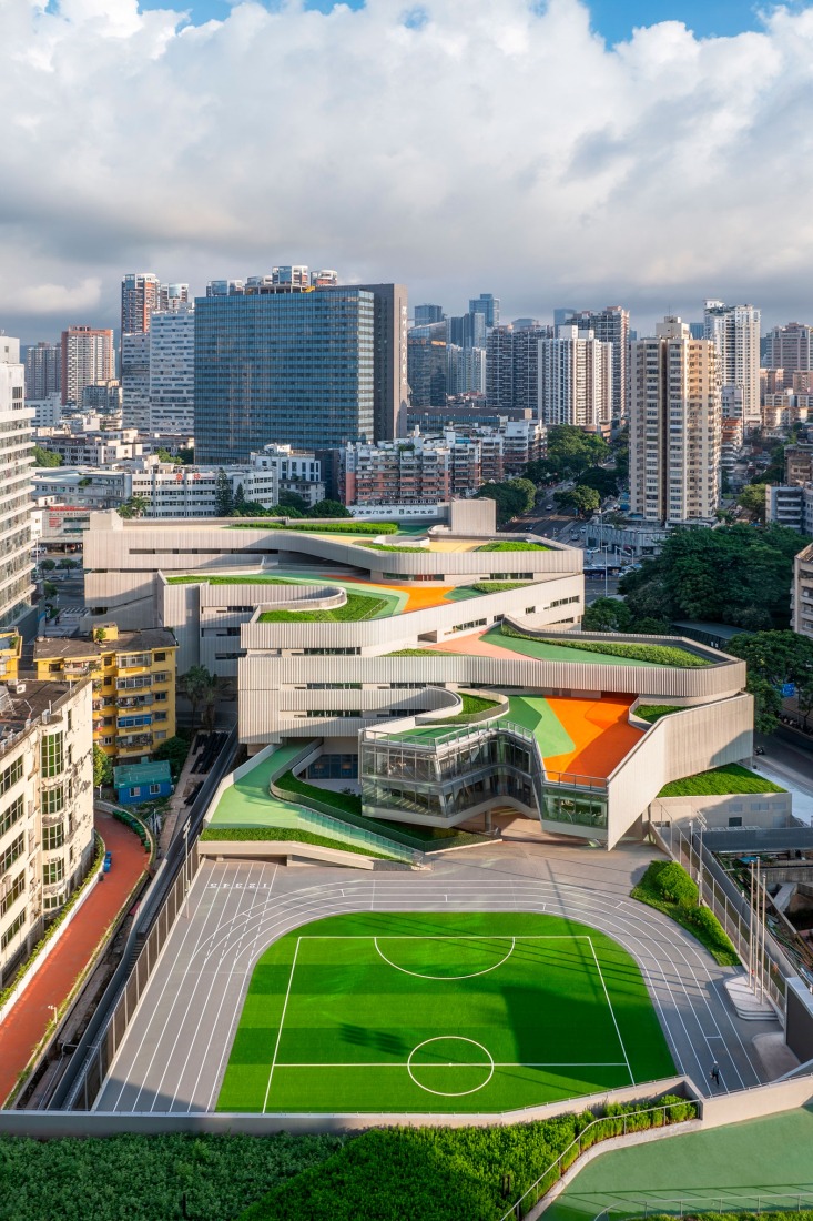 Cuizhu Foreign Language School by Studio Link-Arc. Photograph by Bai Yu.