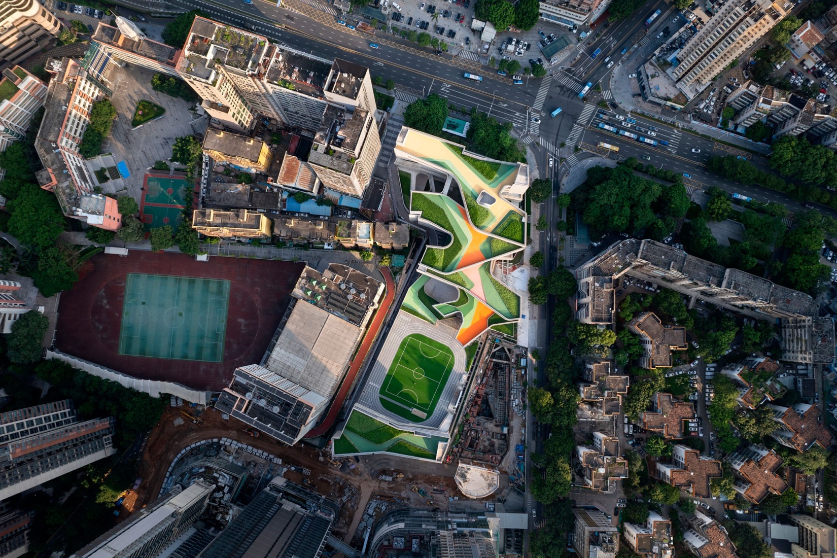 Cuizhu Foreign Language School by Studio Link-Arc. Photograph by Bai Yu.
