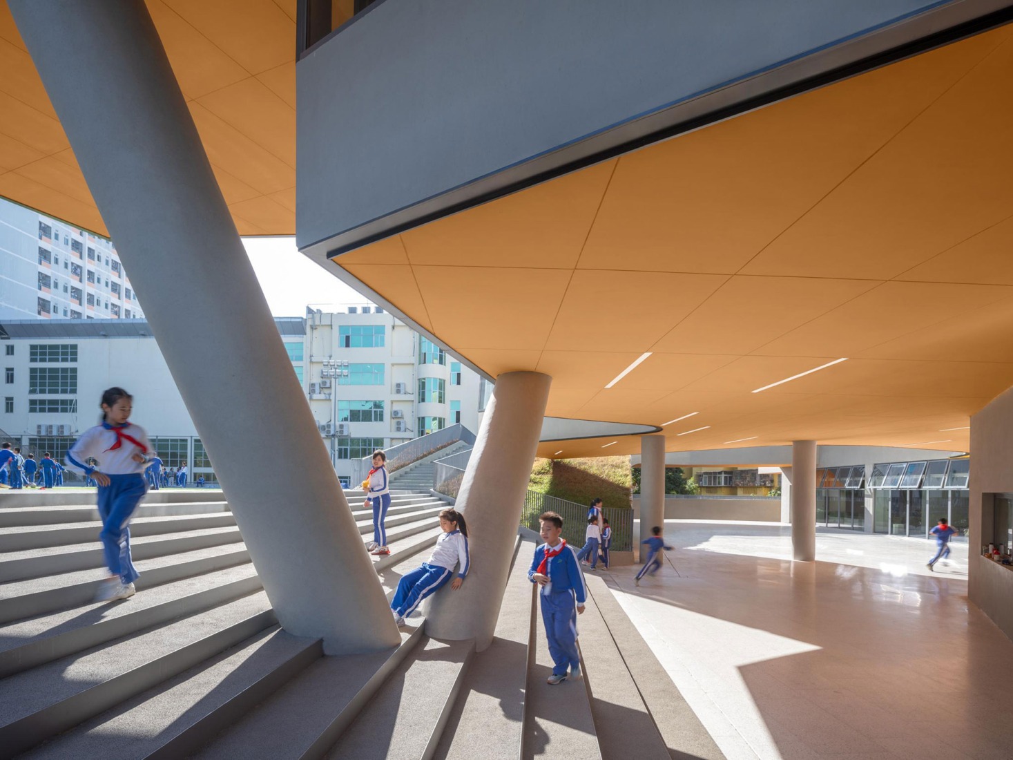 Cuizhu Foreign Language School by Studio Link-Arc. Photograph by Tian Fangfang.