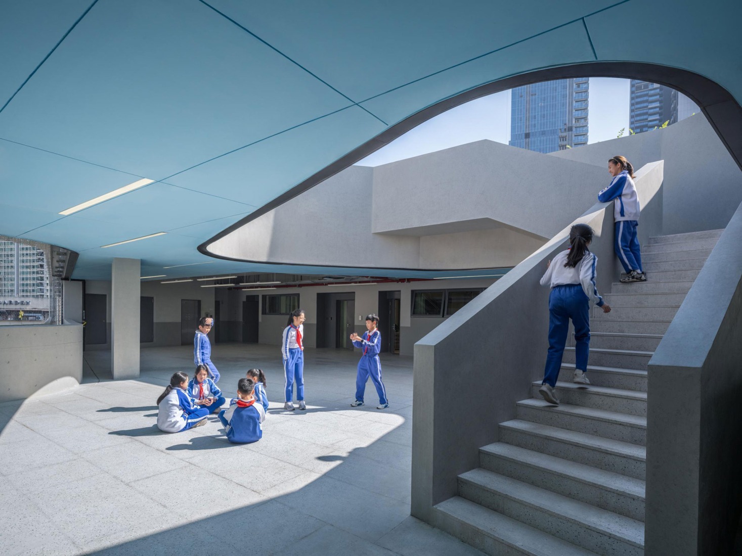 Cuizhu Foreign Language School by Studio Link-Arc. Photograph by Tian Fangfang.