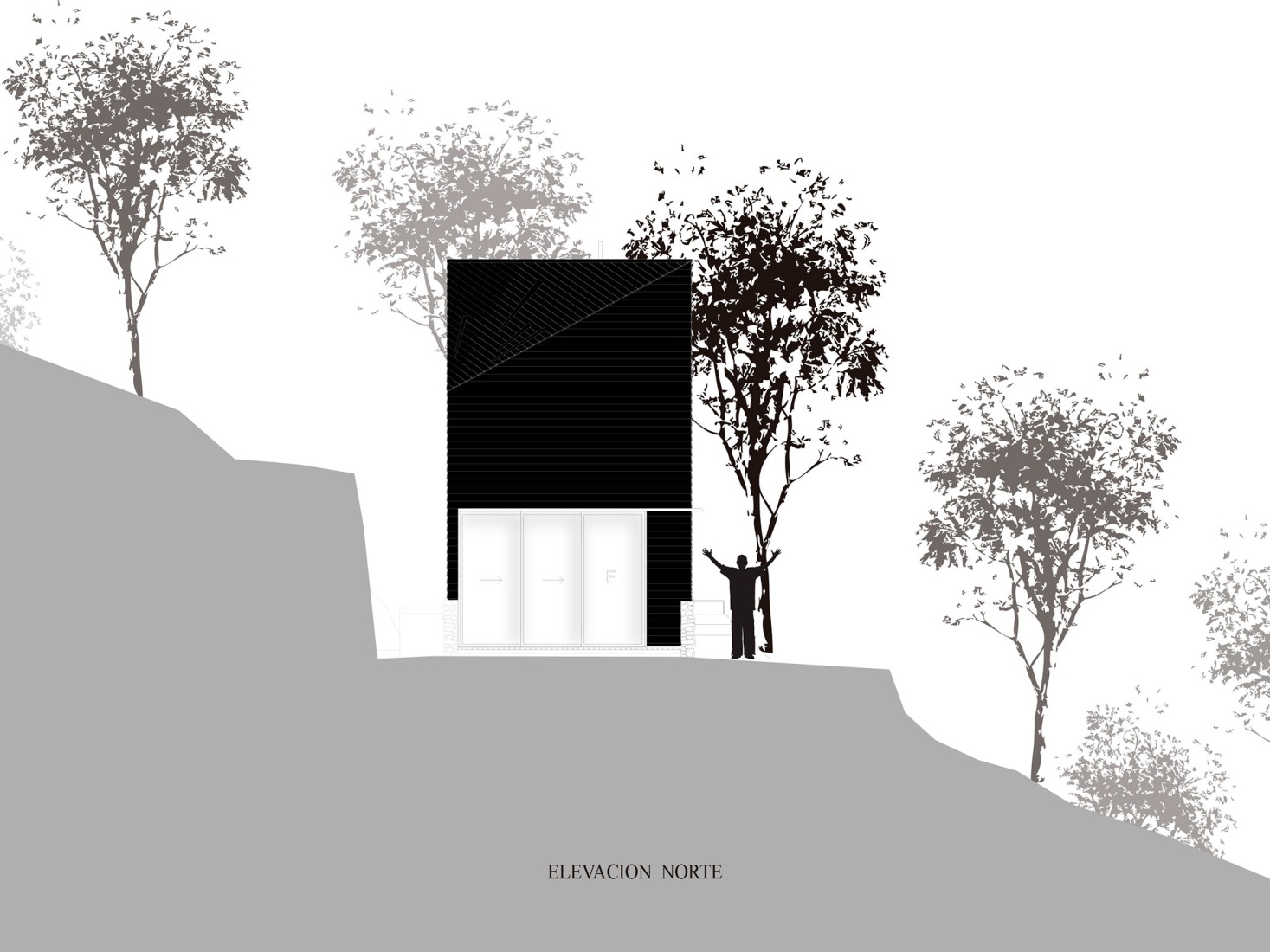 Elevation. Cabanon by Susuka Architects.