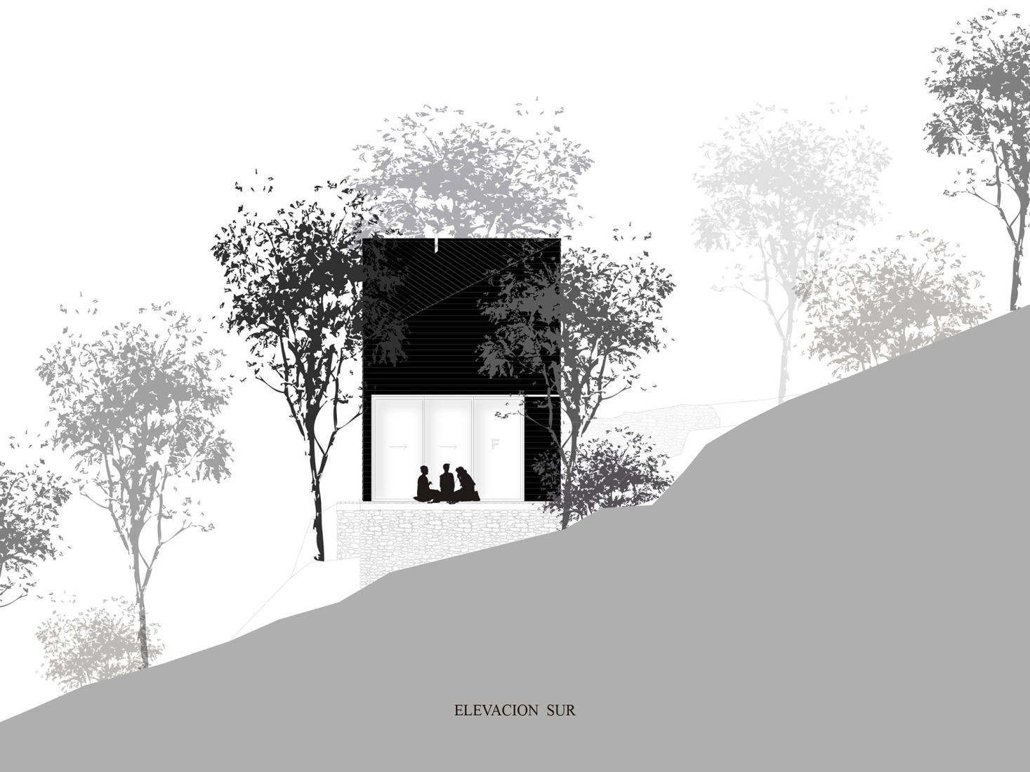 Elevation. Cabanon by Susuka Architects.