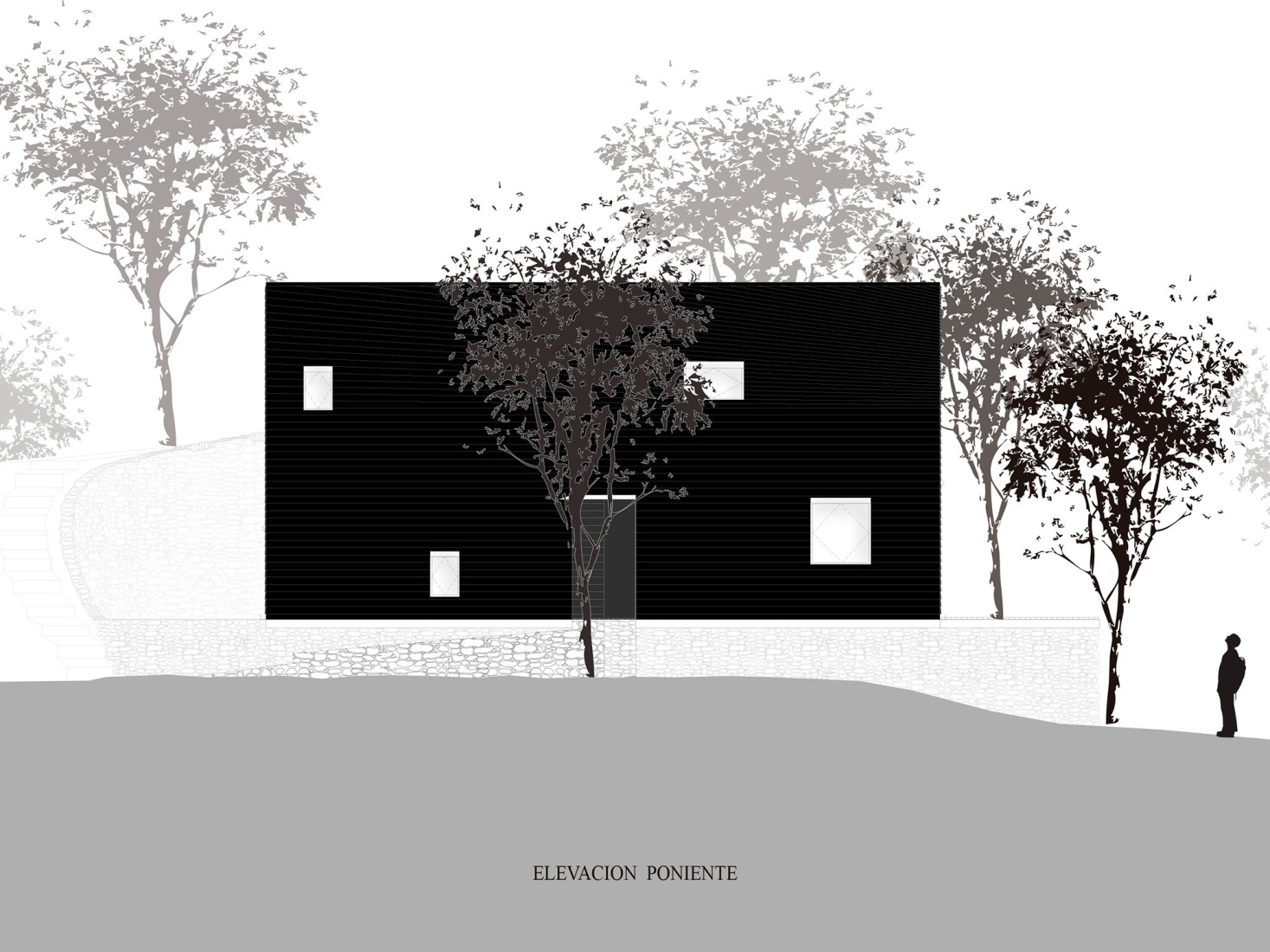 Elevation. Cabanon by Susuka Architects.