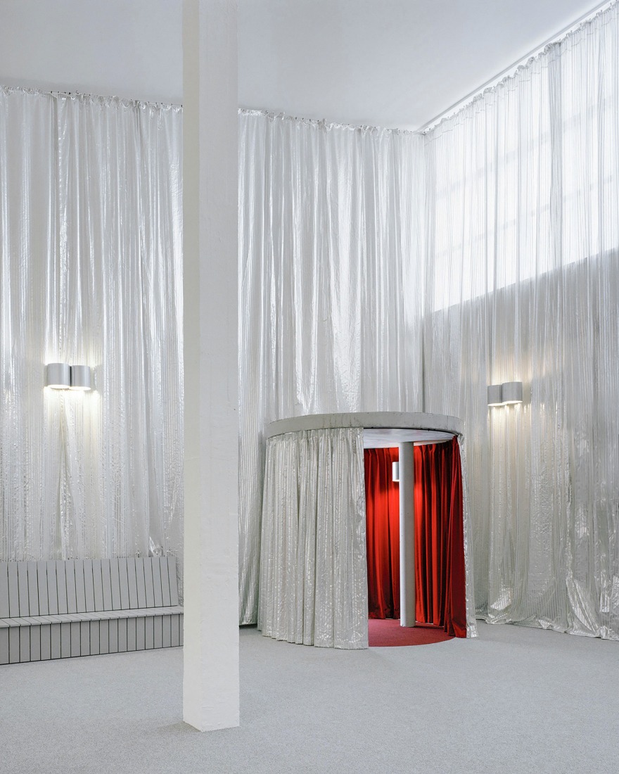 Temporary Spaces for Slovenian National Theatre Drama by Vidic Grohar Arhitekti. Photograph by Maxime Delvaux.