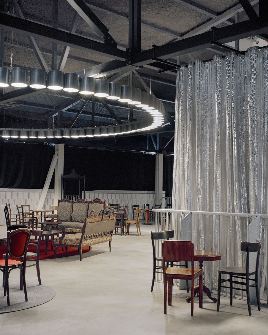 Temporary Spaces for Slovenian National Theatre Drama by Vidic Grohar Arhitekti. Photograph by Anja Vidic.