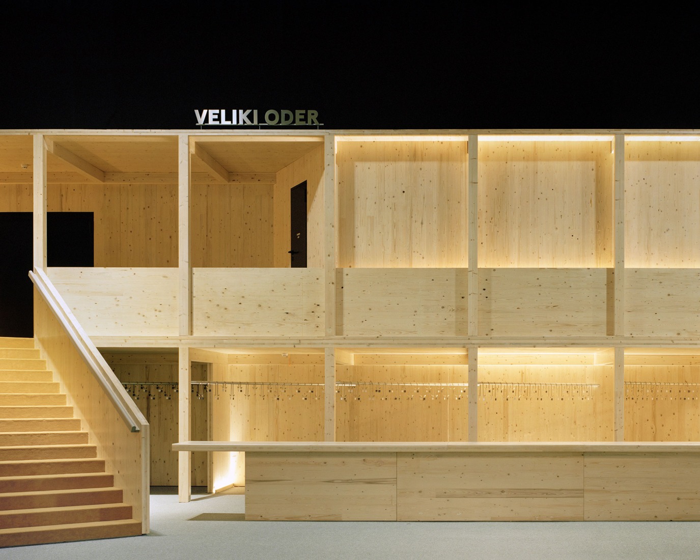 Temporary Spaces for Slovenian National Theatre Drama by Vidic Grohar Arhitekti. Photograph by Maxime Delvaux.