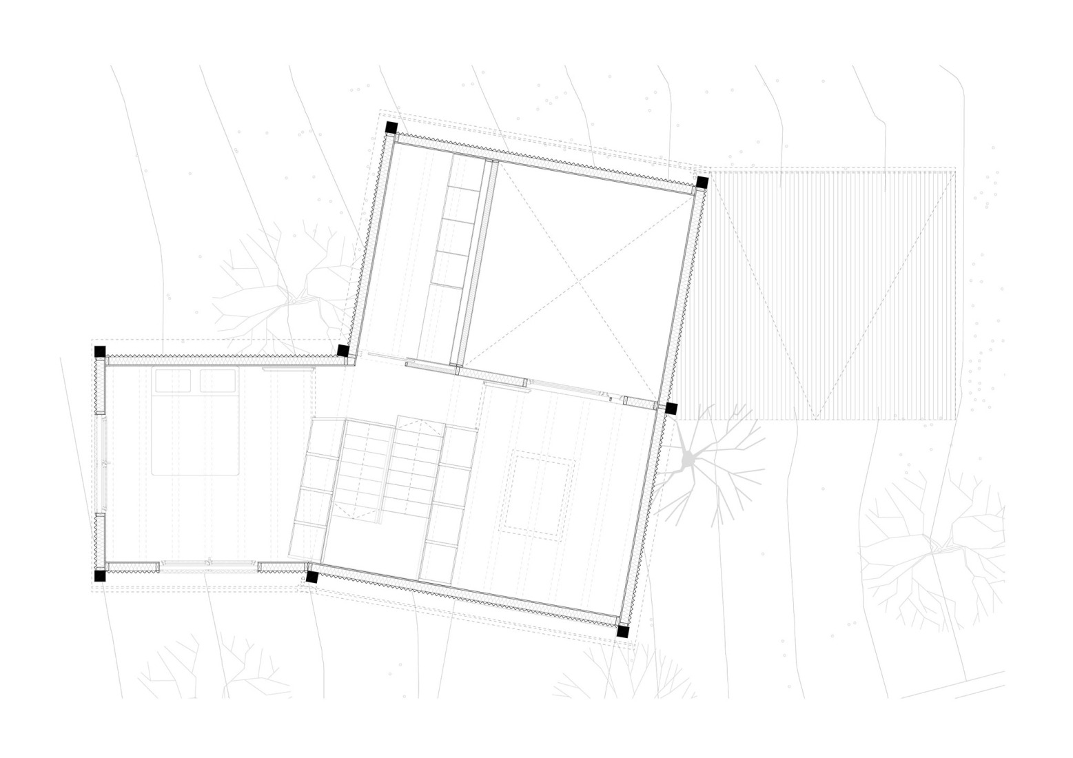 Second floor plan. "Casa CLO" by Alventosa Morell Arquitectes.