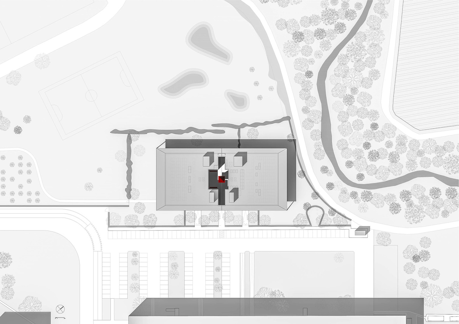 Site plan. Inclusive Educational Centre by Enrico Molteni.