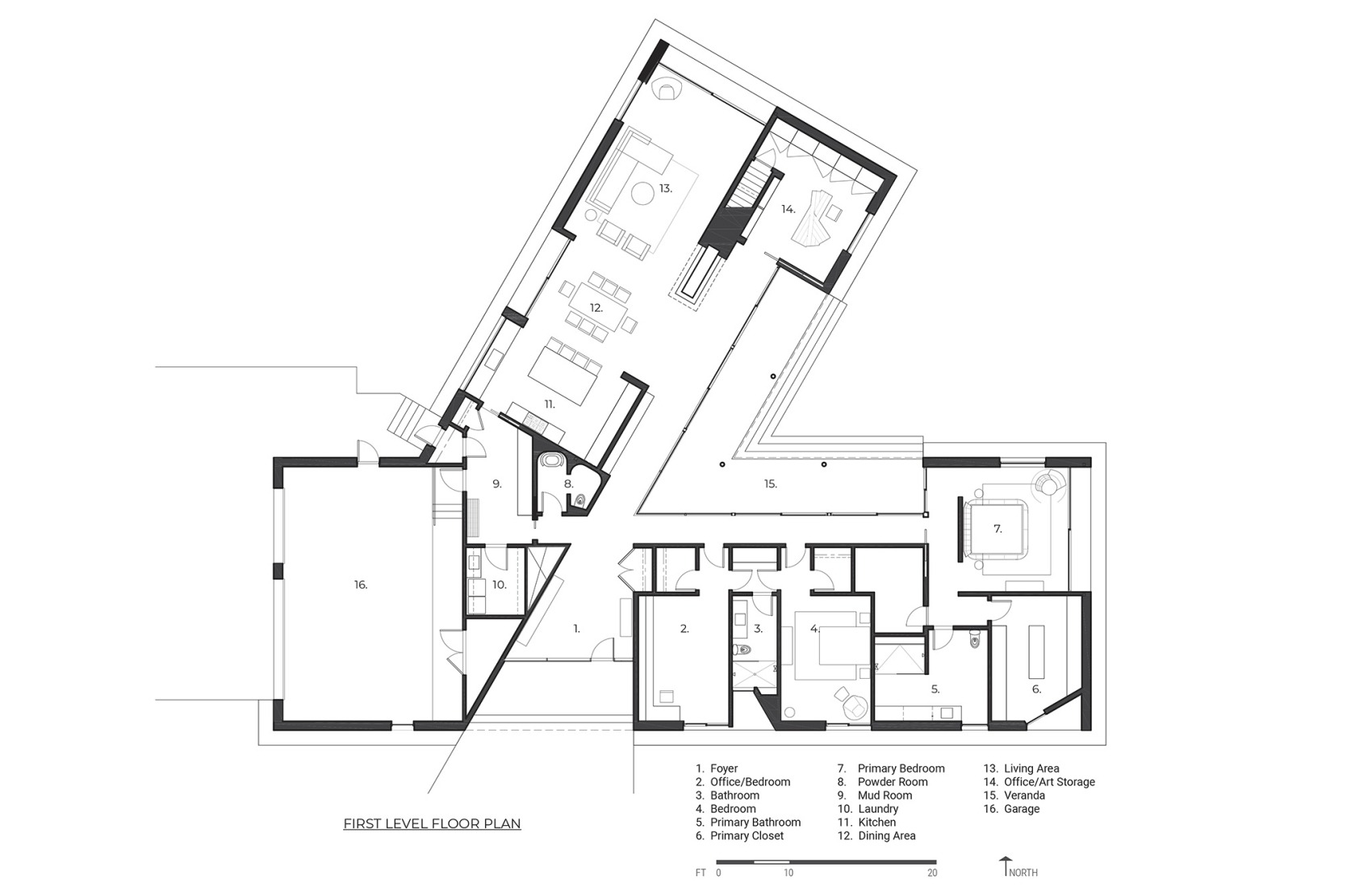 First floor plan. Lakeside by Disbrow Iannuzzi. 