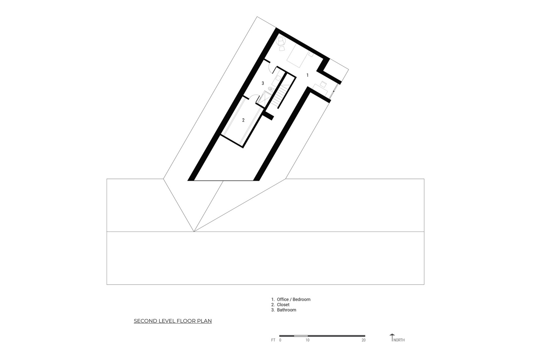 Second floor plan. Lakeside by Disbrow Iannuzzi. 