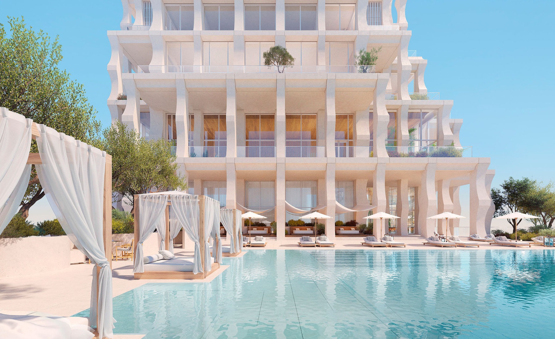 Rendering. Janu Dubai by Herzog & de Meuron.