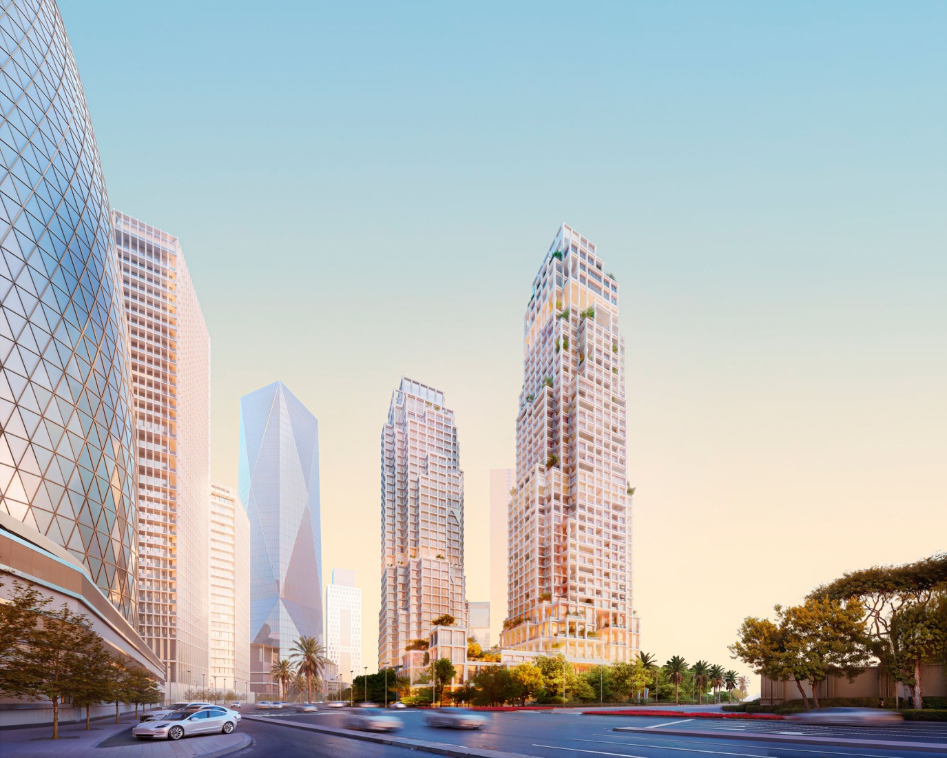 Rendering. Janu Dubai by Herzog & de Meuron.