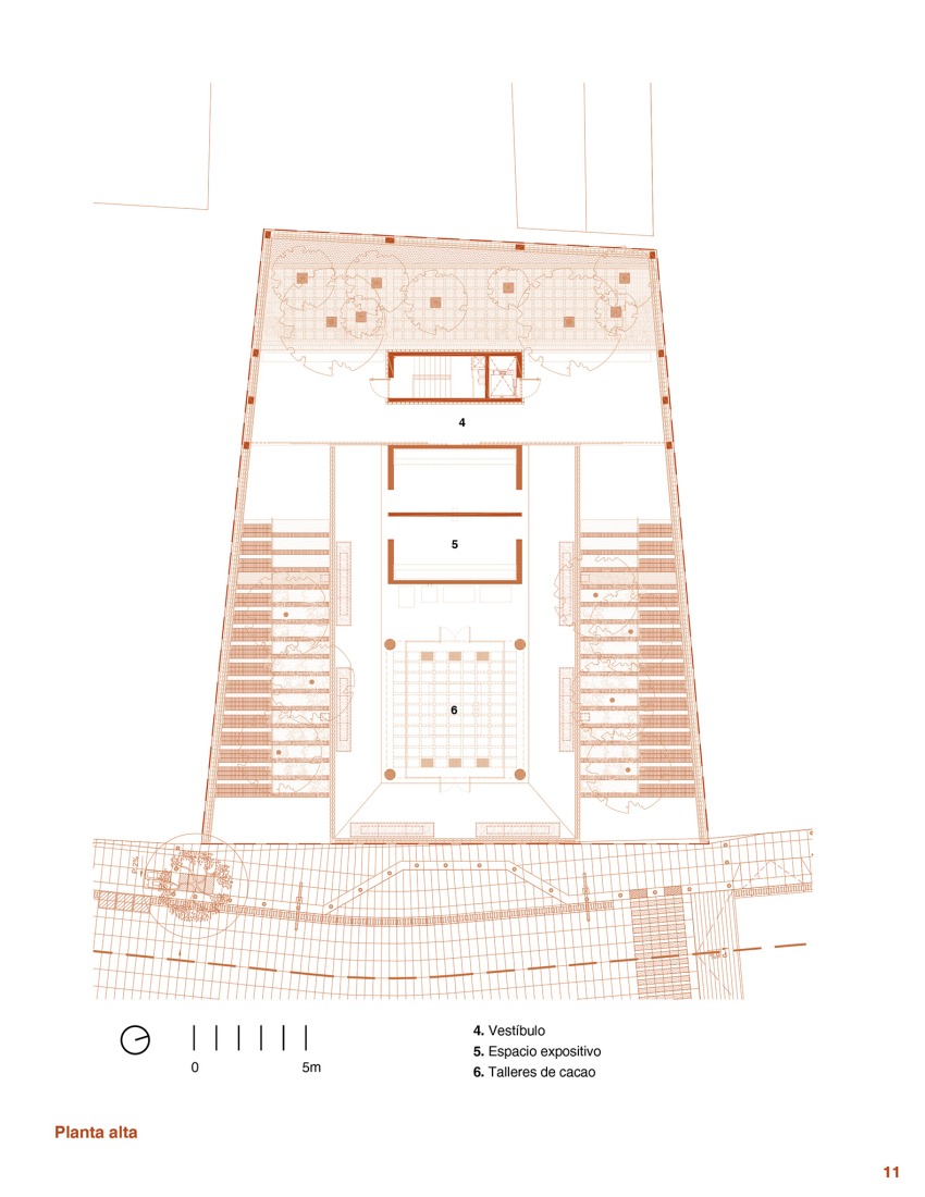 First floor plan. "La Cacaotera" Regional Museum by Laboratorio regional de arquitectura + Taller Mauricio Rocha + Samuele Xompero. 