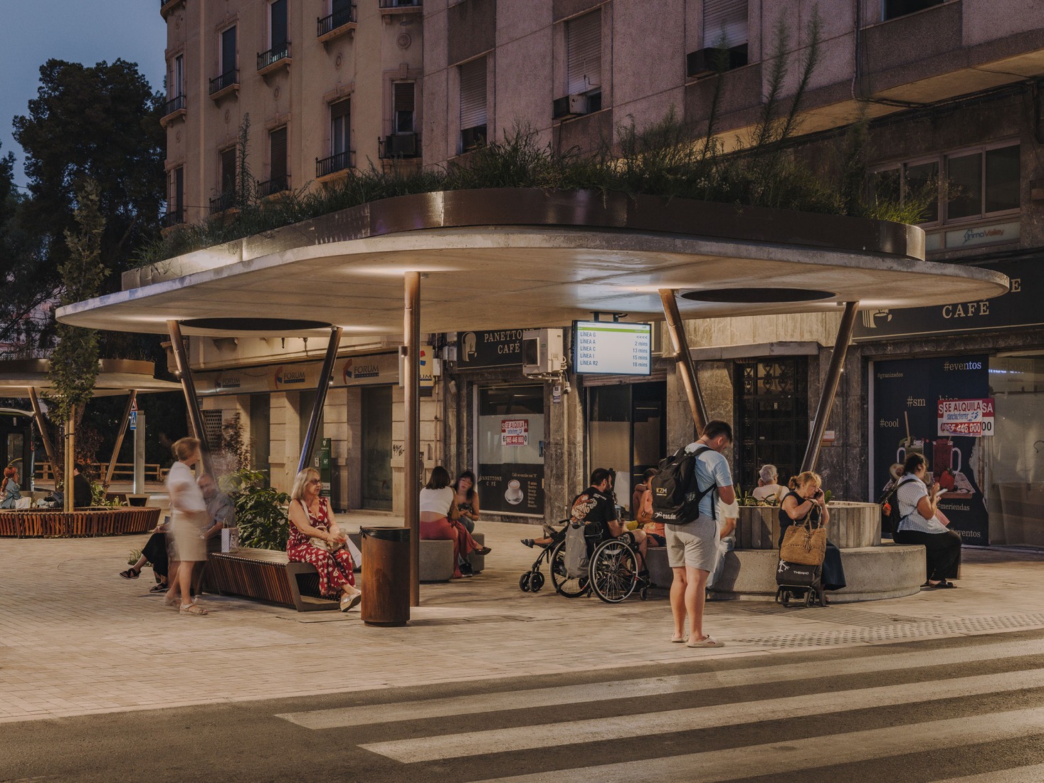 Dr. Caro urban bus interchange in Elche by ARN / Architects. Photograph by Oleh Kardash Horlay.