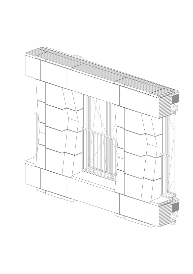Detail. "La Pension de famille des Apennins" by CQFD Architecture.