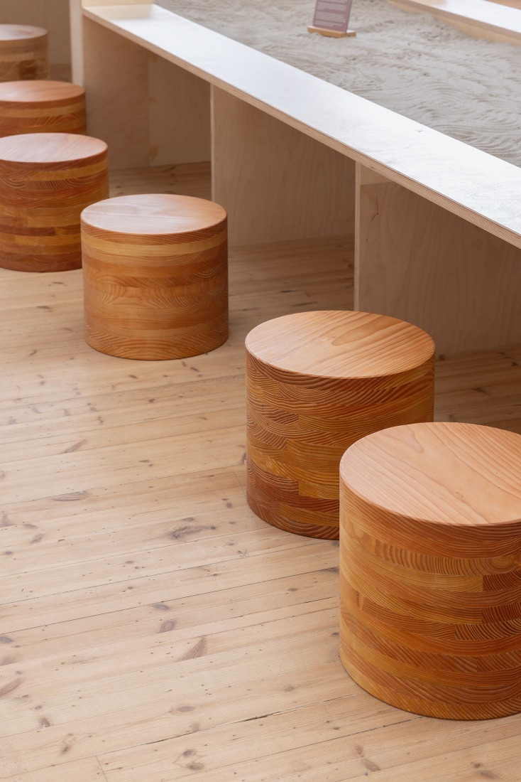 Earth | Tree by Kengo Kuma/KKAA. Installation view at Copenhagen Contemporary 2026. Photograph courtesy of Dinesen.