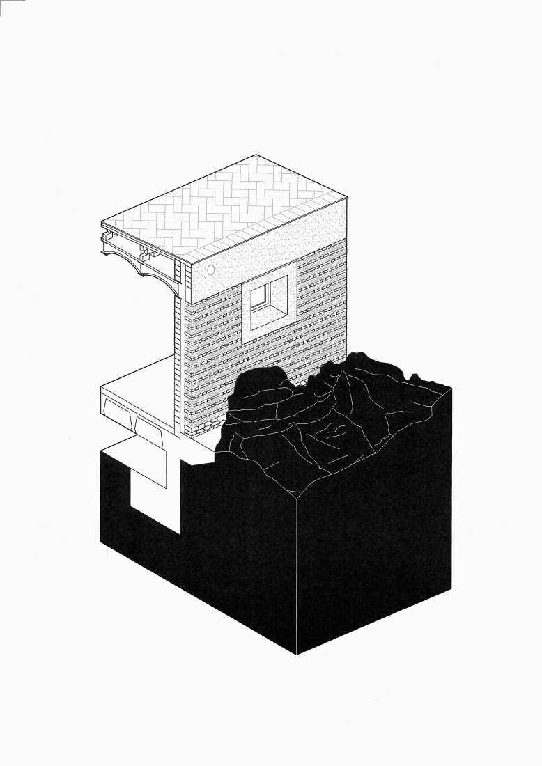 Axonometry. Balma Murada house by Mesura.