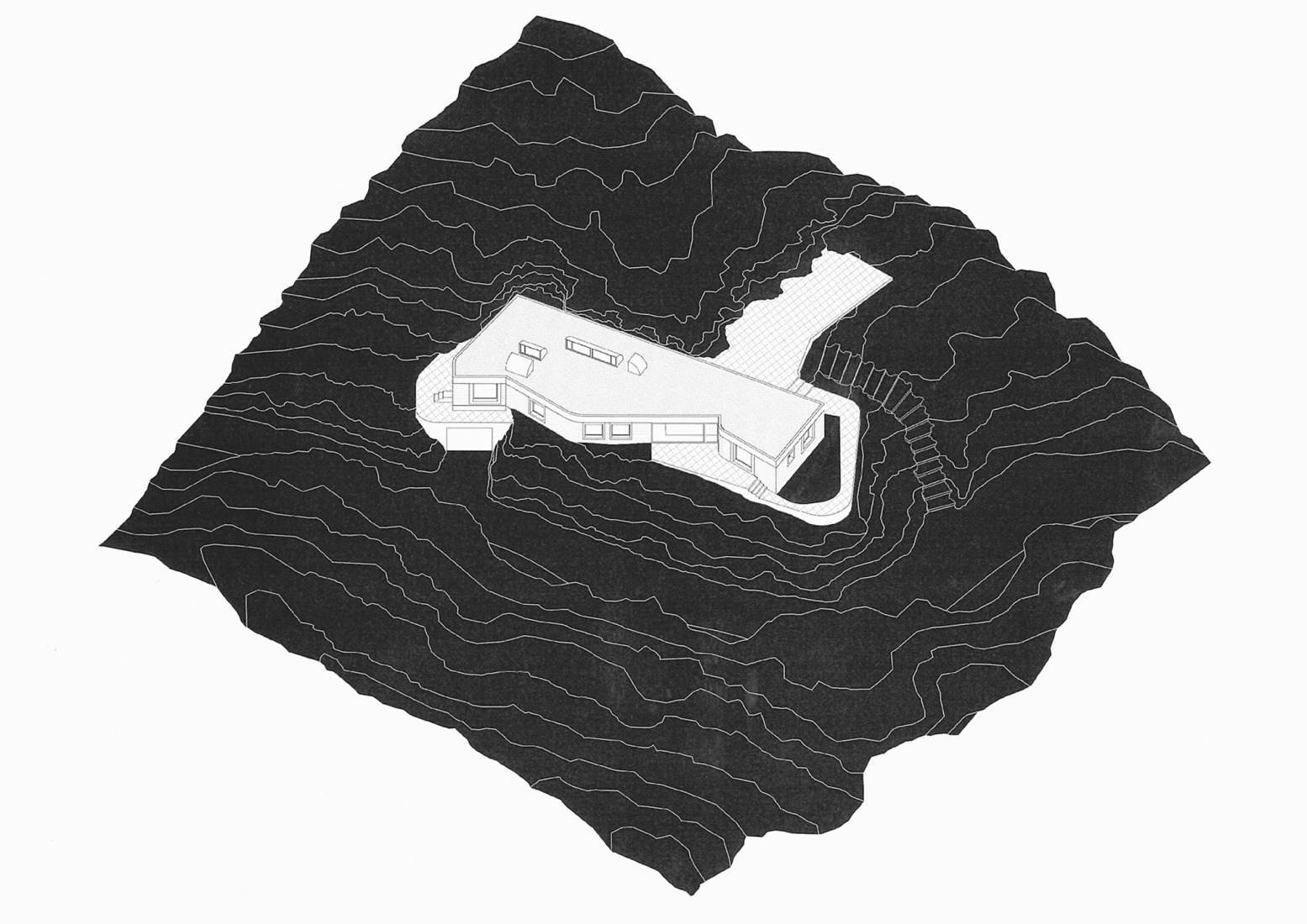 Axonometry. Balma Murada house by Mesura.