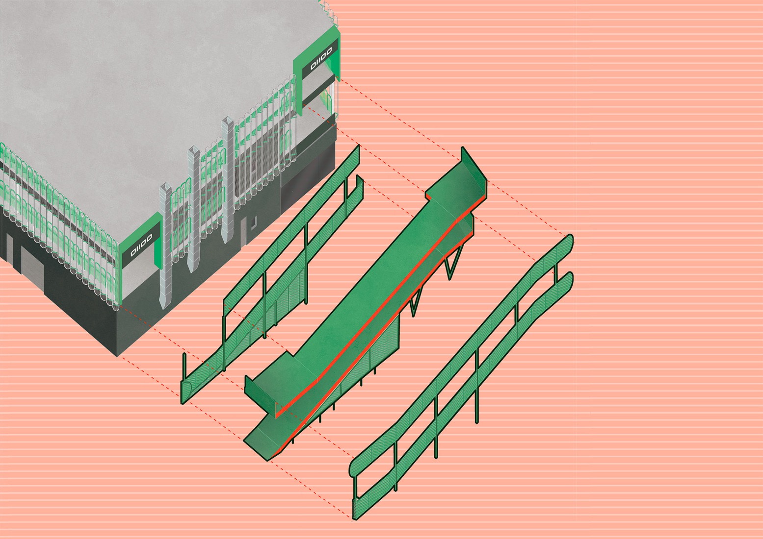 Ilustración. «Leganés Auto Center» por OOIIO Arquitectura.