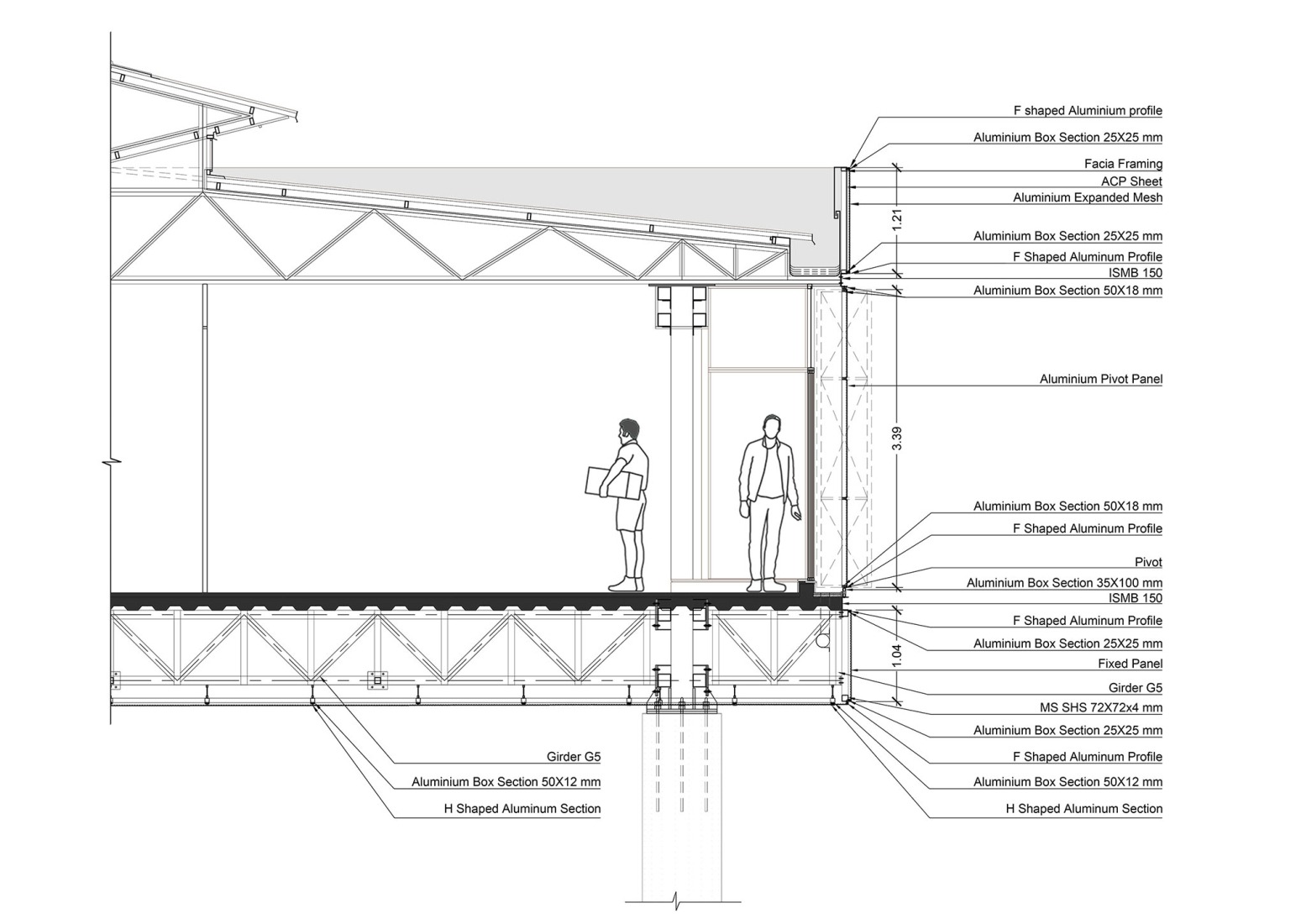 Constructive detail. "Hoverspace" Extension to the KLE Society Head Office by Thirdspace.