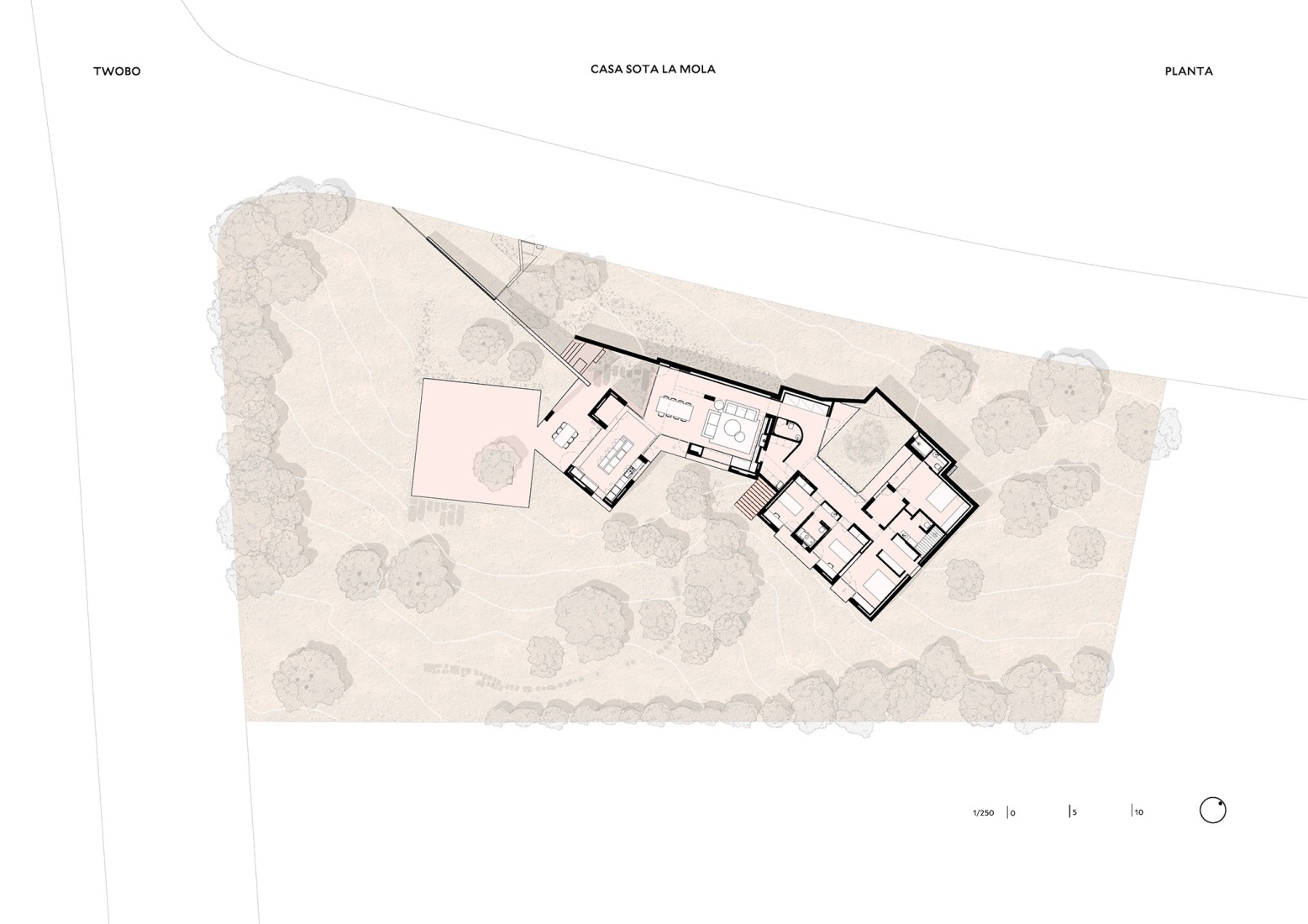 Ground floor plan. "Casa Sota la Mola" by Twobo.