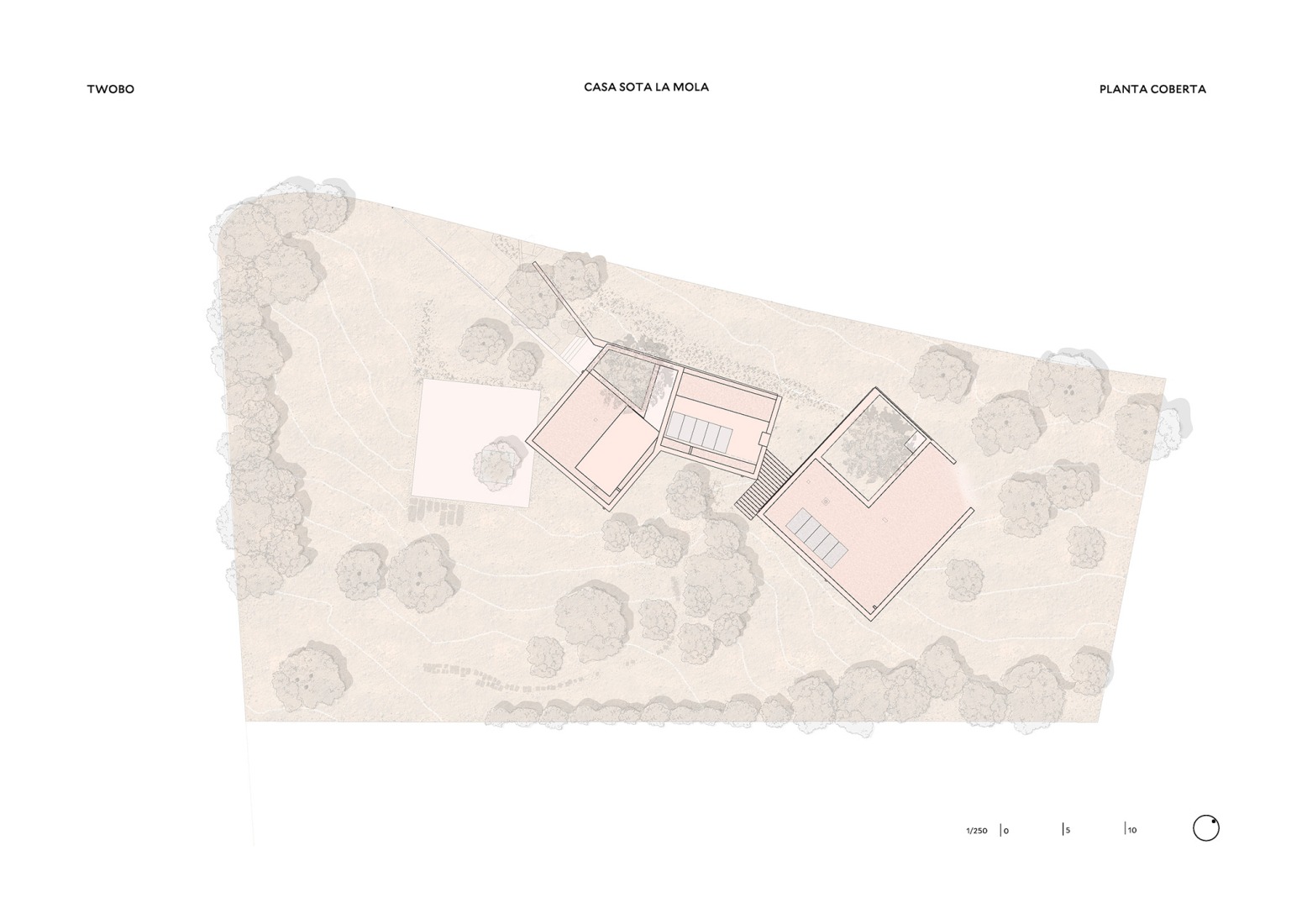 Rooftop floor plan. "Casa Sota la Mola" by Twobo.