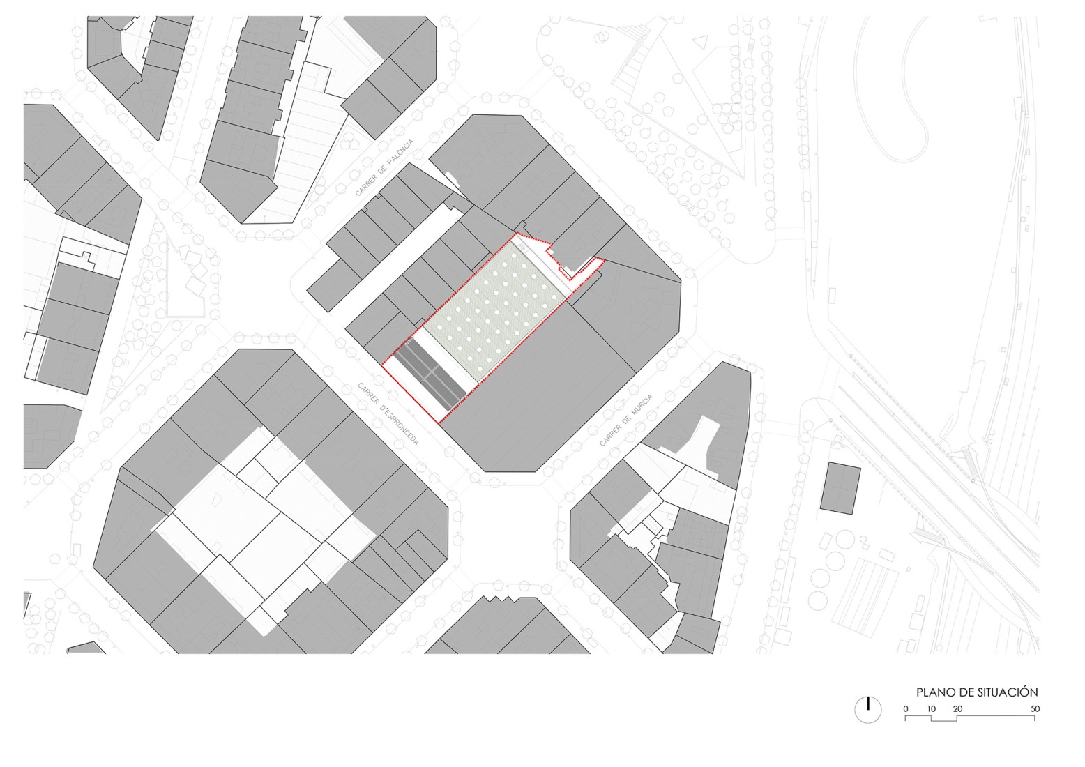 Site plan. CEM Espronceda by BB Arquitectes + conxita balcells.