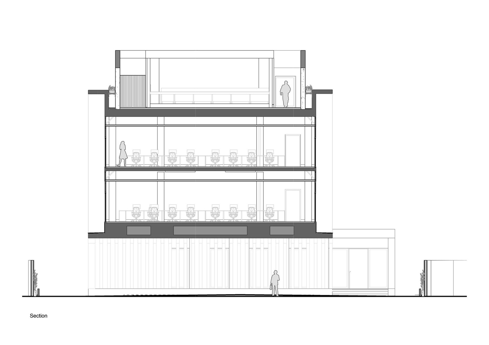 Section. Adjaye Associates Studio by Adjaye Associates.