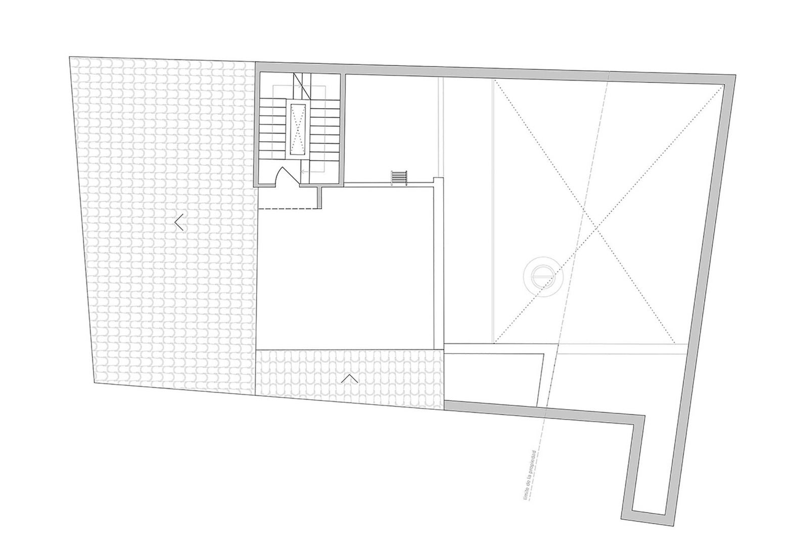 Plano de planta de cubierta. Restauración y reforma interior de un edificio histórico para oficinas por ARN / Arquitectos.
