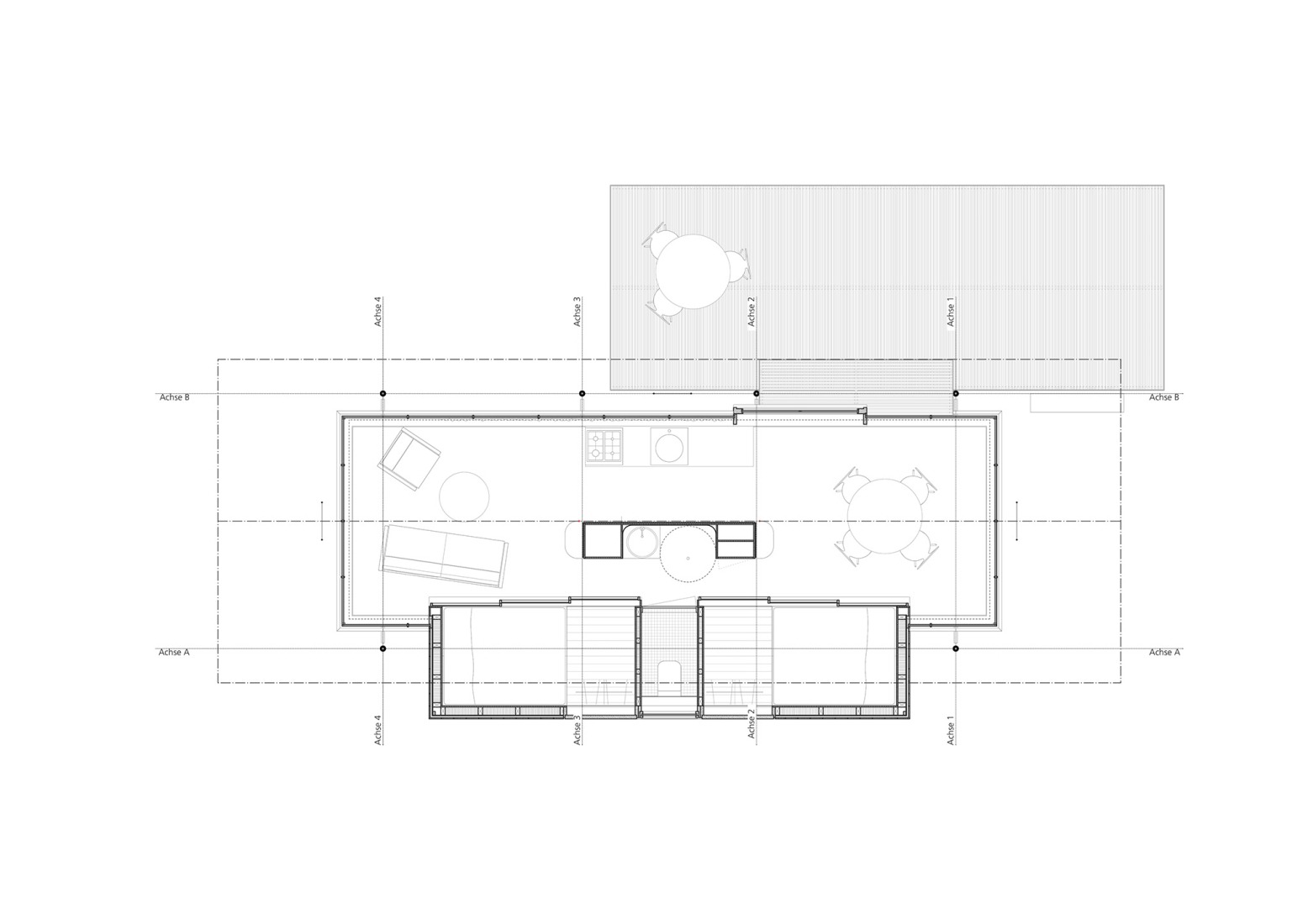 Ground floor plan. Holiday house Hof Ahmen by Atelier Sunder-Plassmann. 