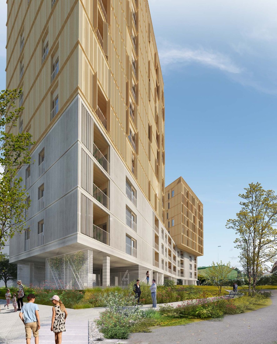 83 subsidized housing units by Nexo Arquitectura + ComboLab + Equipo.exe. Rendering courtesy of Nexo Arquitectura + ComboLab + Equipo.exe.  