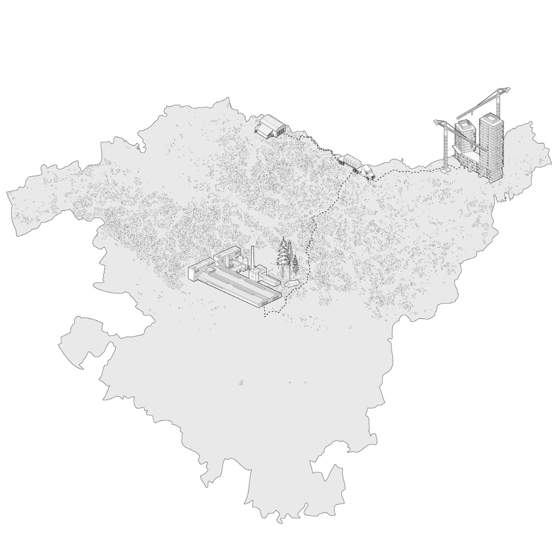 Location plan. 83 subsidized housing units by Nexo Arquitectura + ComboLab + Equipo.exe.
