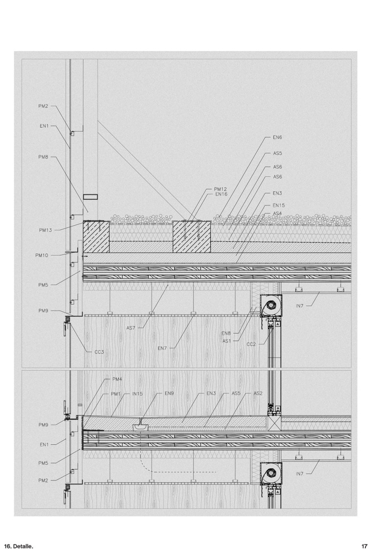 Constructive detail. 83 subsidized housing units by Nexo Arquitectura + ComboLab + Equipo.exe.