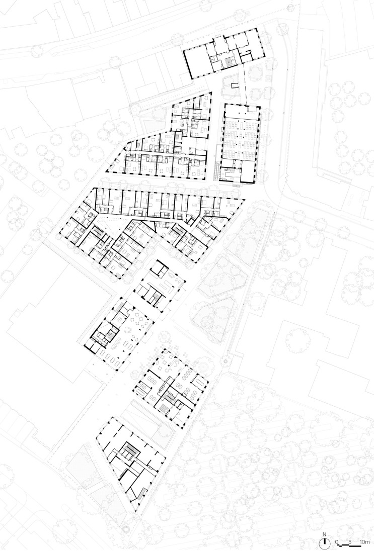 Plano de planta. «Nieuw Bergen» por MVRDV.