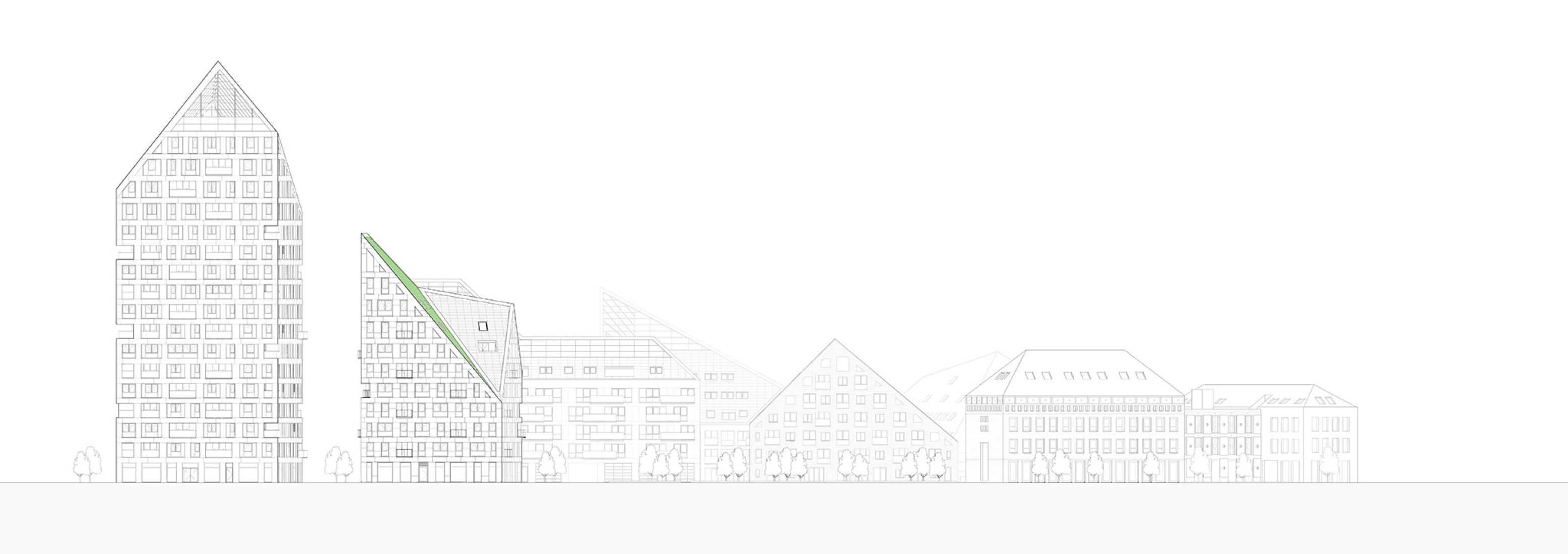 Alzado. «Nieuw Bergen» por MVRDV.
