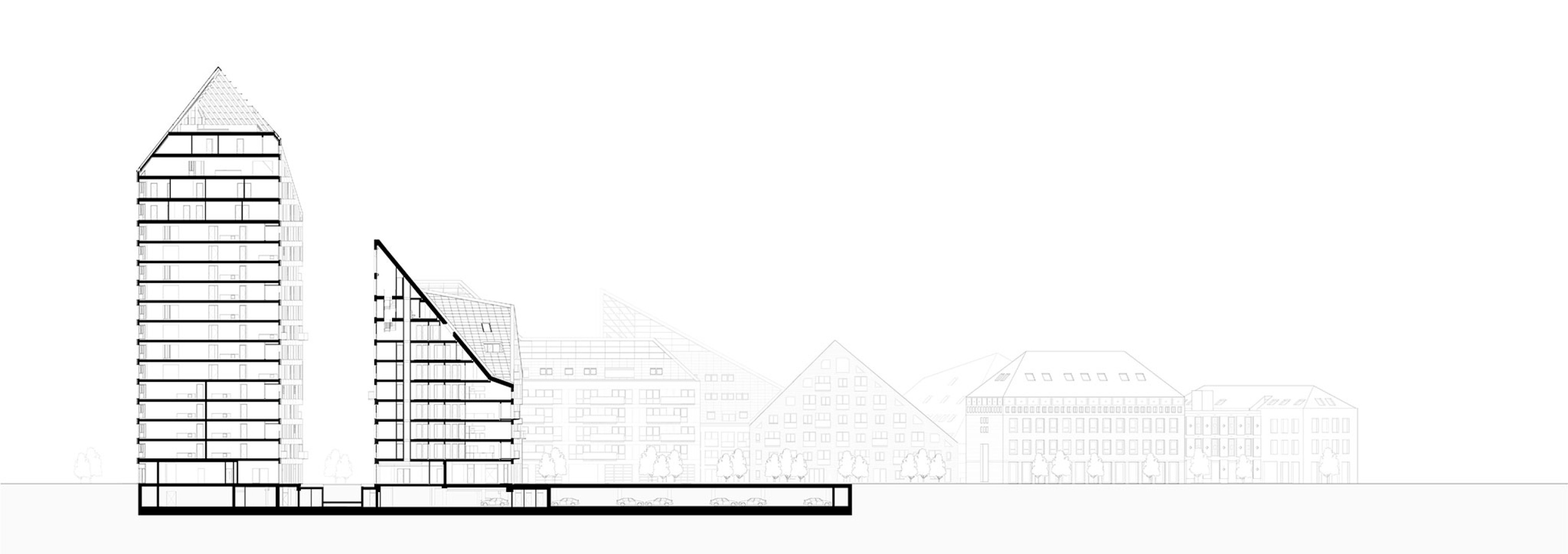Sección. «Nieuw Bergen» por MVRDV.