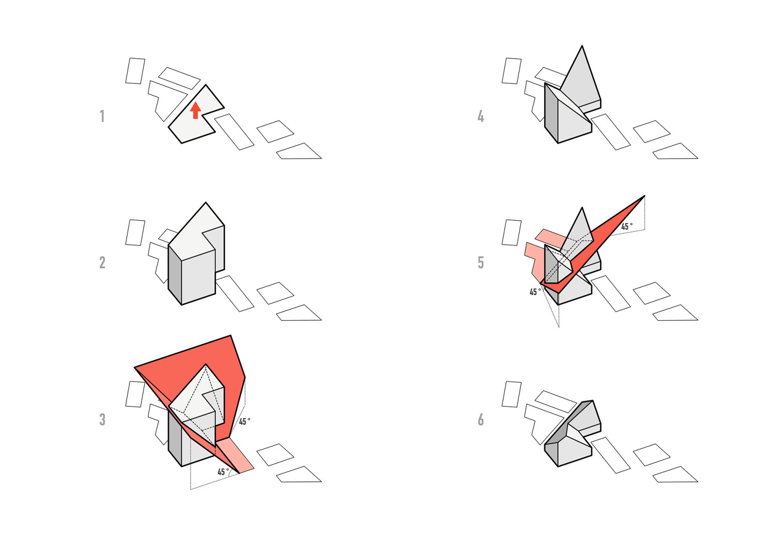 Diagrama conceptual de cortes. «Nieuw Bergen» por MVRDV.