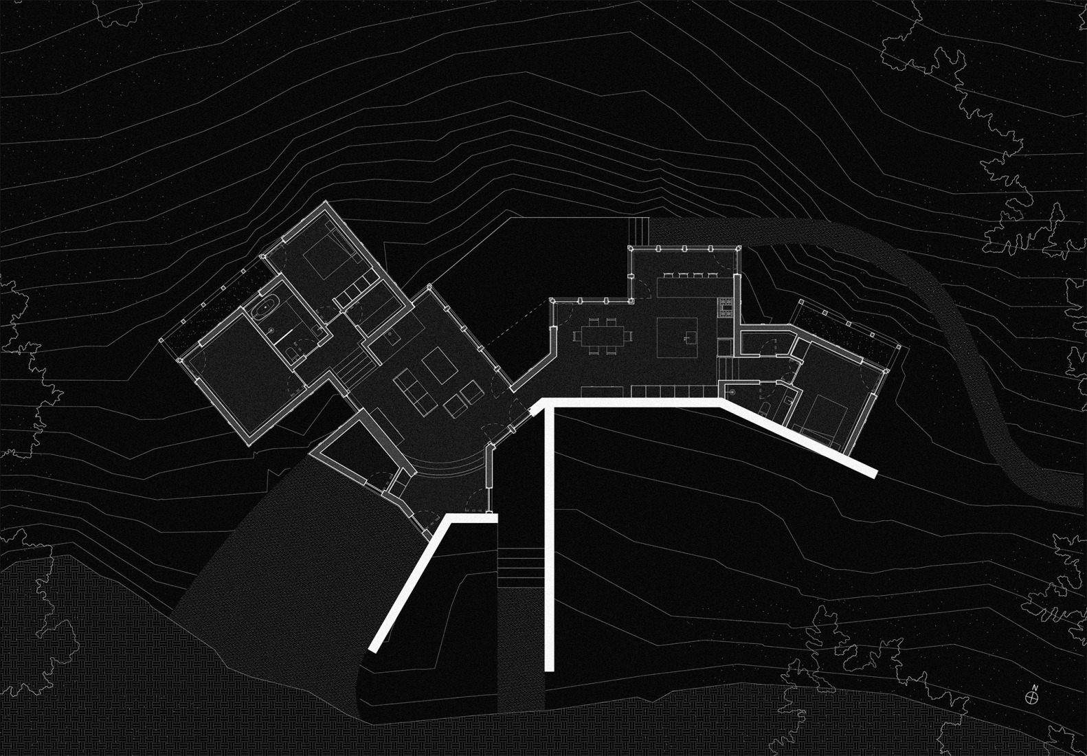 Plano de planta. Casa Sono por Atelier Carle.