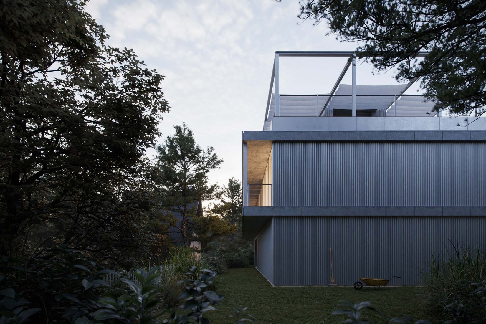 Single-family house on the Danube backwater by Čechvala architects. Photograph by Alex Shoots Buildings.