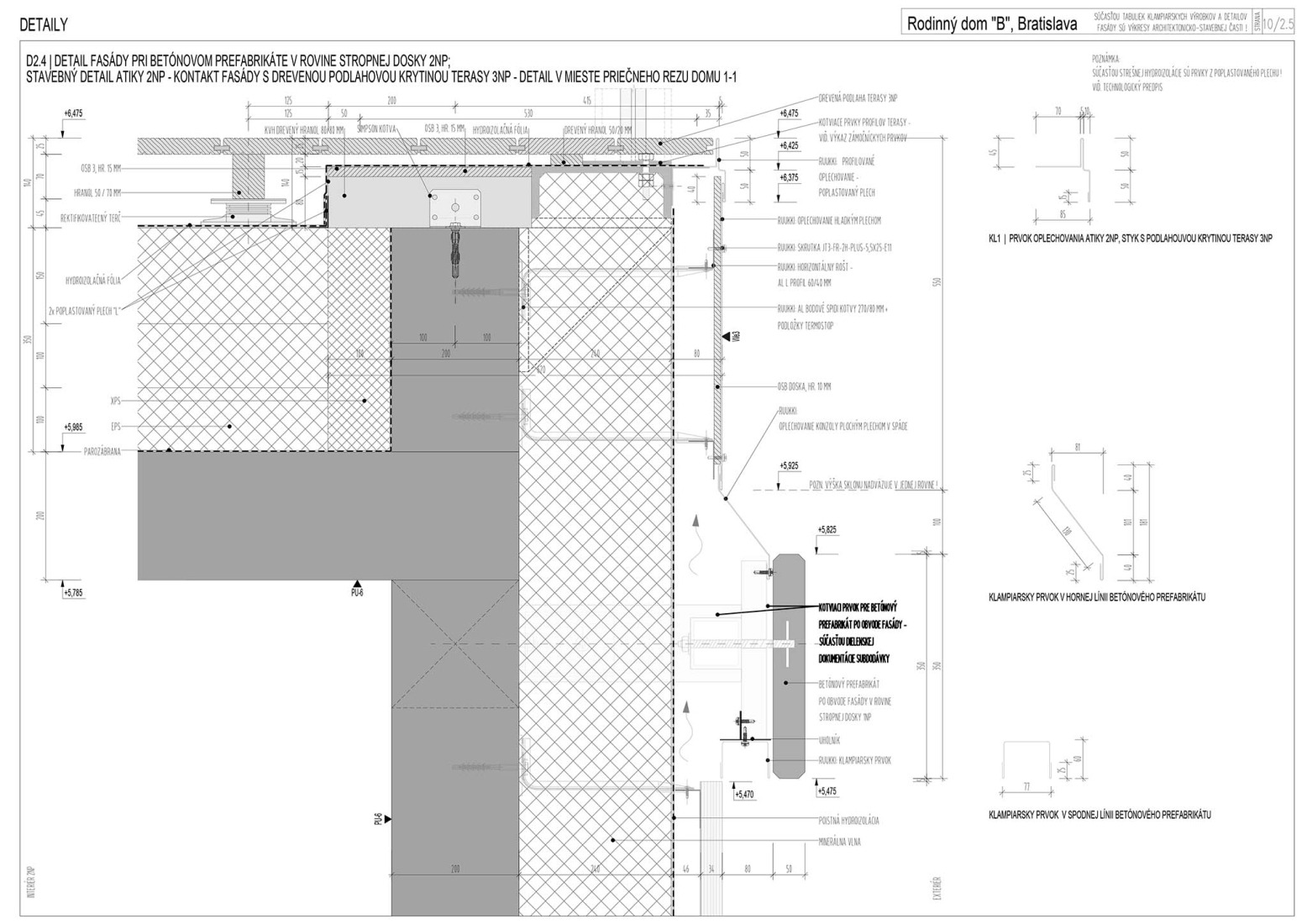 Detail. Single-family house on the Danube backwater by Čechvala architects.