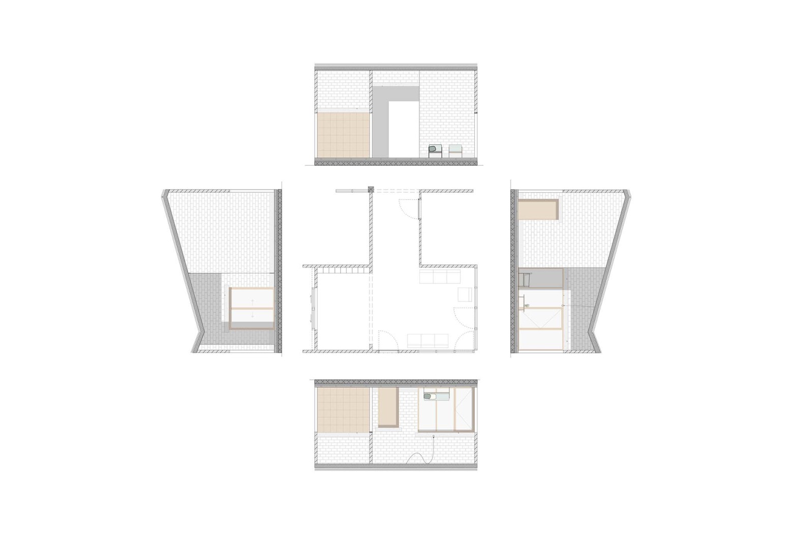 Sección. Pegode por ENOF Architectuur.