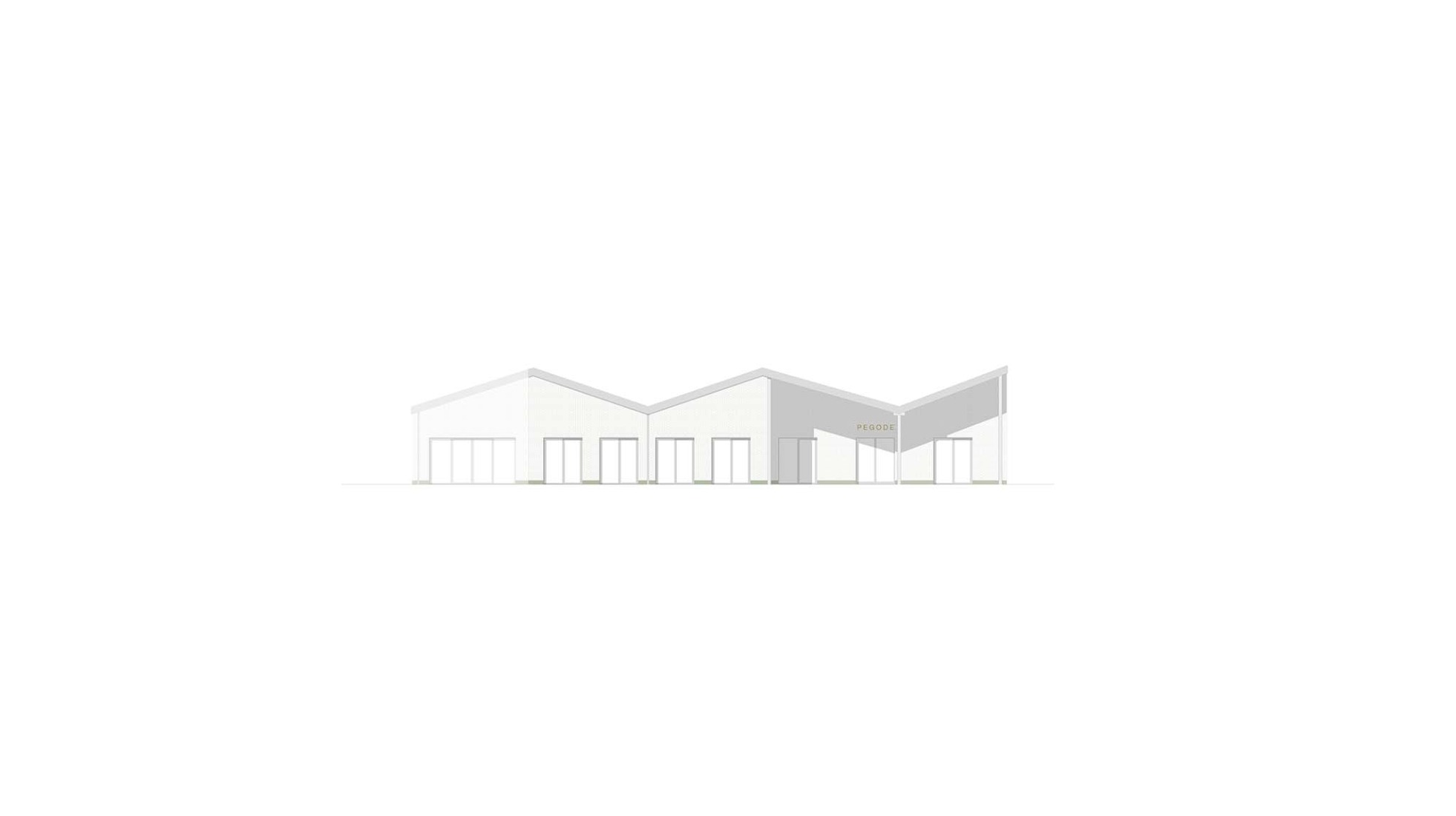 Alzado. Pegode por ENOF Architectuur.
