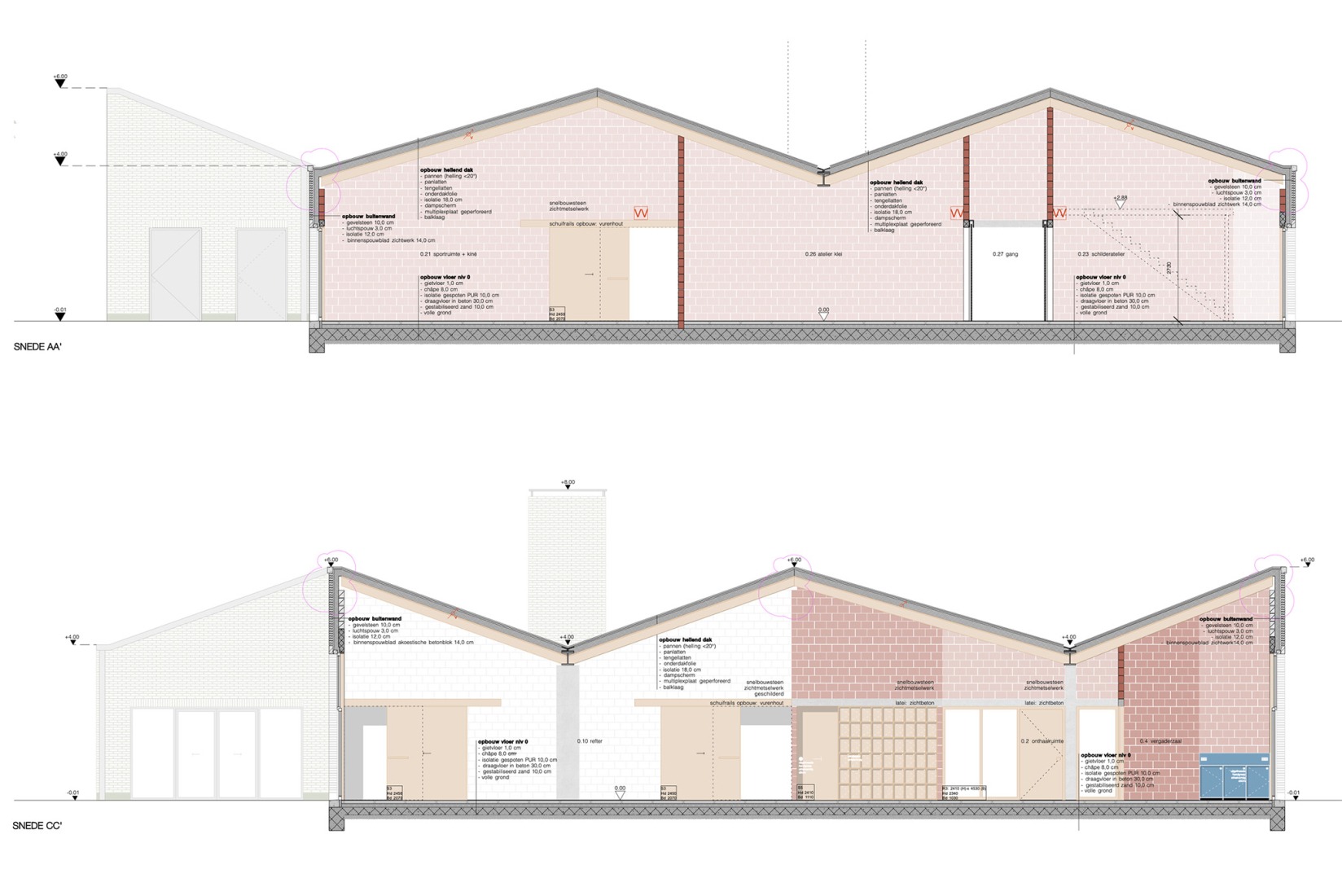 Sección. Pegode por ENOF Architectuur.